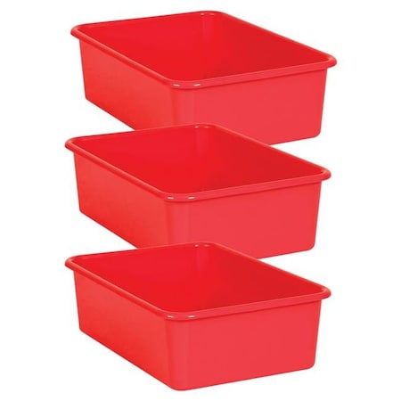 Teacher Created Resources Storage Bin, Plastic, Red TCR20404-3